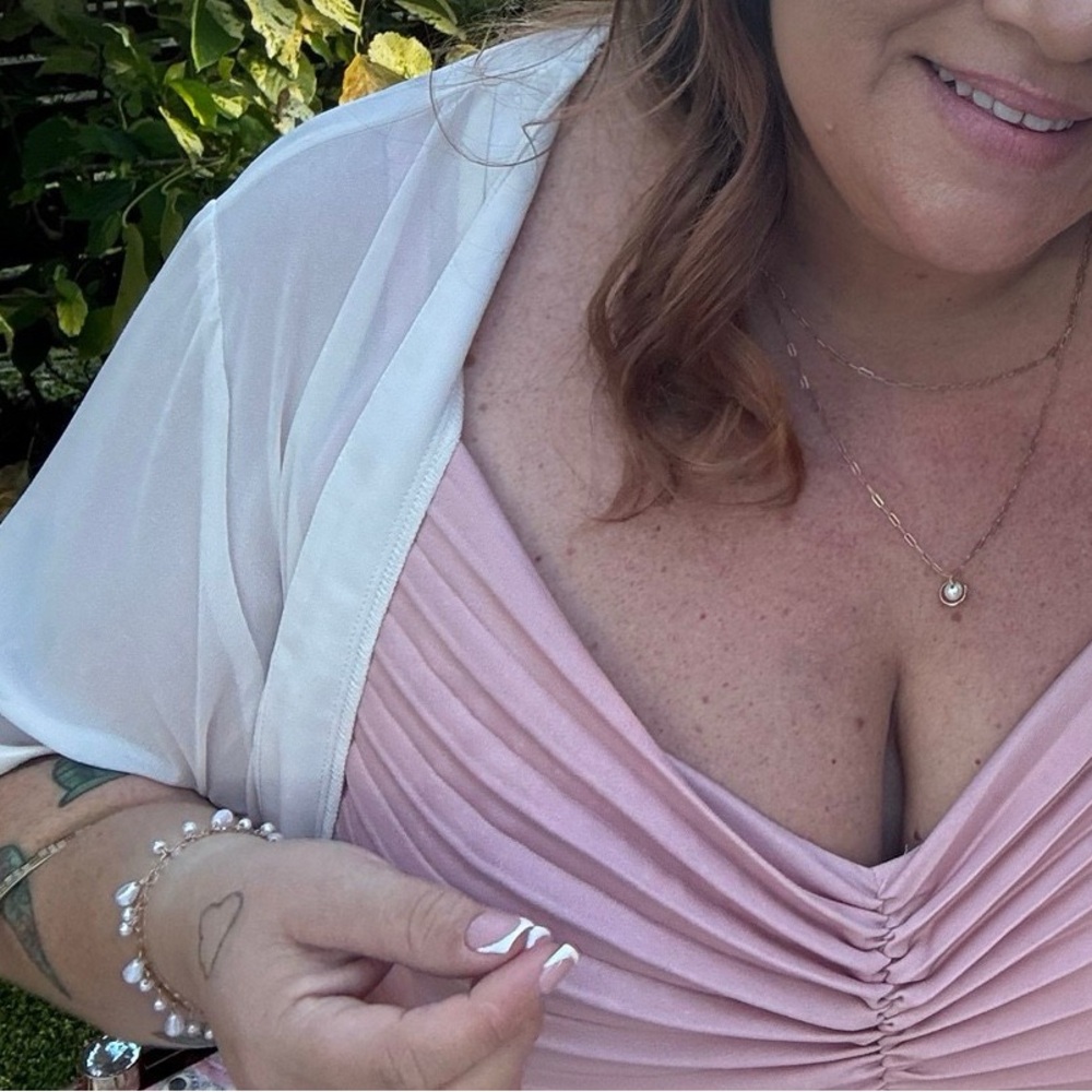 Elegant Pastel Pink Pleated Dress 🌸 - Picture 7 of 7